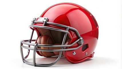 Fototapeta premium American football helmet isolated on white background with clipping path