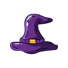 Vector scary witch hat elements for Halloween day. Adorable Halloween festival elements for decoration, print.