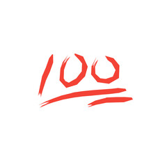 one hundred red doodles