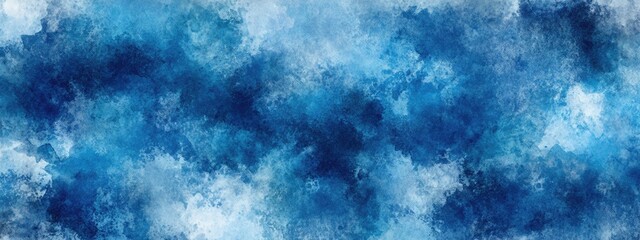 Serene Watercolor Abstract in Tranquil Blue Hues for Relaxation and Inspiration