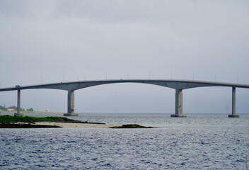 Hadselbrua bridge crossing the Langøysundet strait in Vesterålen