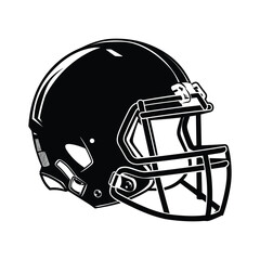 Fototapeta premium American football helmet silhouette vector