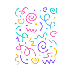 Colorful scribble background minimalist design