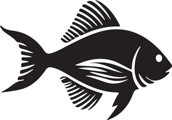 Fototapeta premium fish silhoutee vector,ai generative