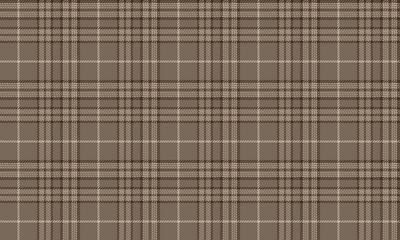 Obraz premium Plaid fabric pattern, khaki, brown, seamless for textile and design clothes skirt pants apron tablecloth blanket or decoration fabric. Vector illustration.