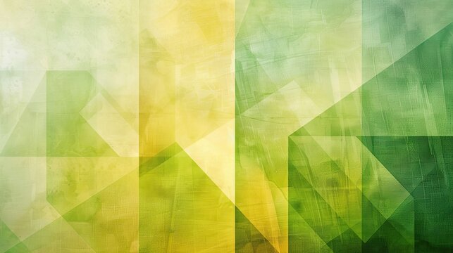 Wallpaper featuring pastel green and yellow polygons with textures and soft light