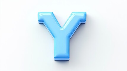 A 3D letter "Y" isolated on a white background.