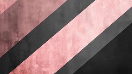 Charcoal black to rose wallpaper with diagonal lines and delicate shadowing for a modern look