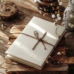 Fototapeta premium invitation card mockup, birthday theme, vintage