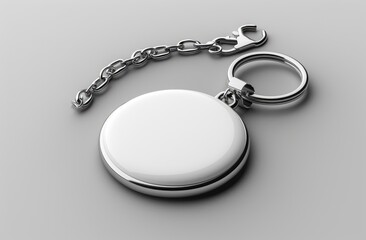 Silver Key Chain Mockup