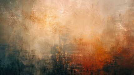 Post-Impressionist background with textured earth tones accented by soft edges and light reflections