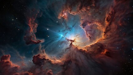 Space illustration background design wallpaper starry galaxy nebulas, planets and astronomical objects
