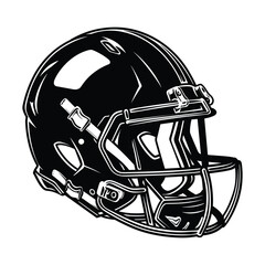 Fototapeta premium American football helmet silhouette vector