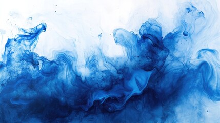 Captivating Abstract Waves: A Soothing Blend of Blue Tones in Fluid Dynamics
