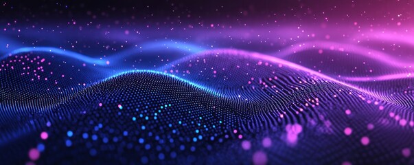 Abstract Digital Landscape with Vibrant Colors