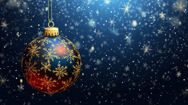 Christmas sall with snowflakes, celebration vector illustration
