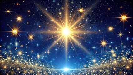 Background design with a celestial sparkle effect from a worm's eye view perspective