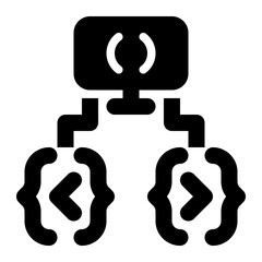 conditional statement, if else, statement, coding, programming, algorithm solid or glyph icon
