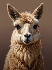 Fototapeta premium A peaceful portrayal of a miniature llama
