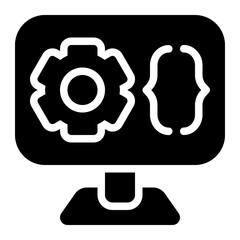 ide, integrated, development, environment, programming, coding solid or glyph icon