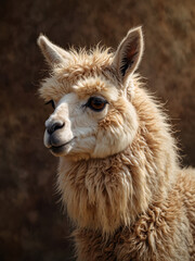 Obraz premium A peaceful portrayal of a miniature llama