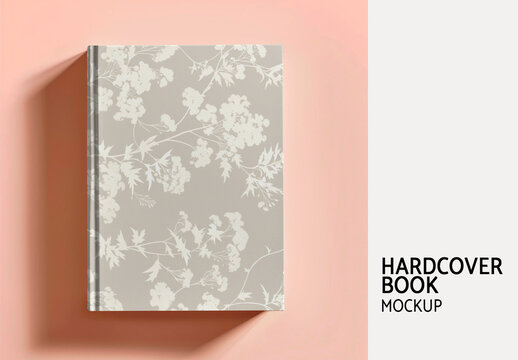 Stationery Flatlay Hardcover Book Mockup With Generative AI