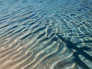 Aqua shadows and sunlight background beach, open seas and ocean side tropical weather landscape