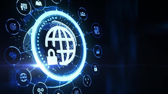 Cyber security data protection business technology privacy concept.