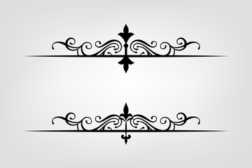 Classic Vintage Baroque Victorian Ornament Frames Separator Elements Classic Wedding Invitation