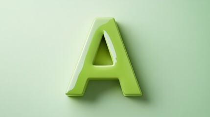 The letter "A" made in 3D graphics, on a white background.