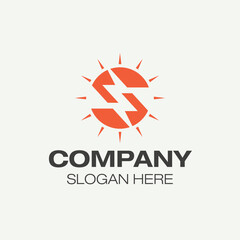 Letter S Solar Energy Logo Design
