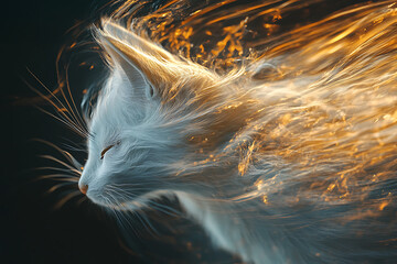  Adorable animal imagery enhanced with a motion blur effect, adding a dynamic sense of movement and fluidity while emphasizing the playful and lively nature of the animals.