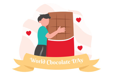 World Chocolate Day Flat Design Illustration