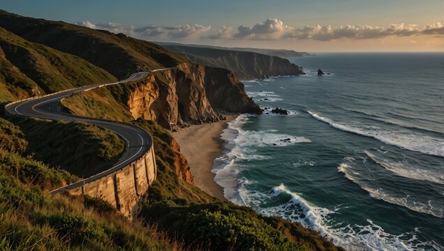 sunset over the atlantic ocean