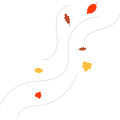 Wind Blowing Autumn Leaf