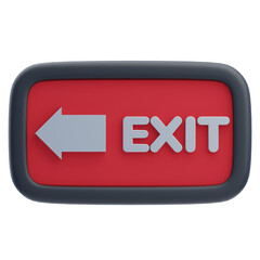 3D Emergency Firefighter Exit Sign