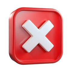 Obraz premium red cross button