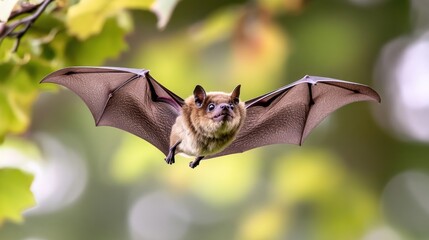 Obraz premium Brown Bat in Flight