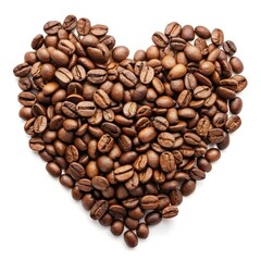 coffee beans heart