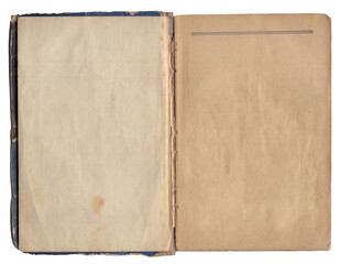Vintage empty background of old book paper texture isolated
