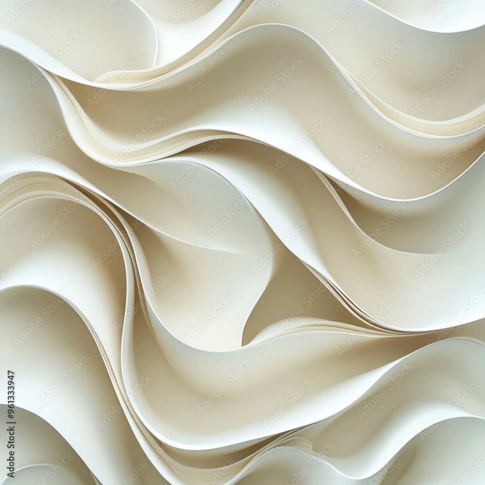 Wall mural paper waves