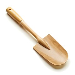 wooden spatula isolated on white background