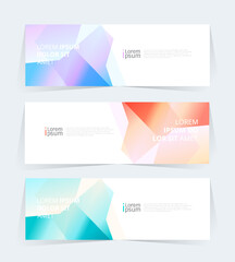 Geometric banner design with Vector presentation template.