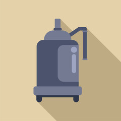 Illustration of modern beer brewing equipment for producing craft beer