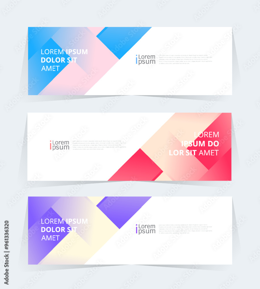 Poster Geometric banner design with Vector presentation template.