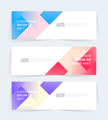 Fototapeta premium Geometric banner design with Vector presentation template.