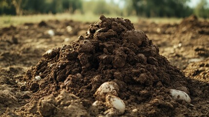 Close-Up of Freshly Dug Potatoes
