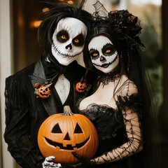 Halloween couple costume makeovers