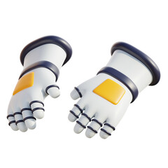 3D Futuristic Astronaut Gloves for Space Exploration