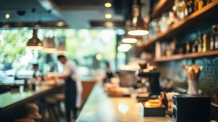 Blurry Cafe Interior